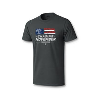 Chasing November Flag Tee - Charcoal