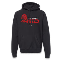 Chasing Red Logo Hood - Black