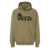 Chasing Red Logo Hood - Olive