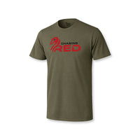 Chasing Red Logo Tee - Military Green